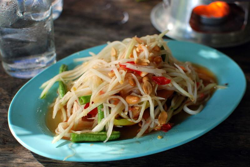 3. Som Tam : salade de papaye verte pimentée