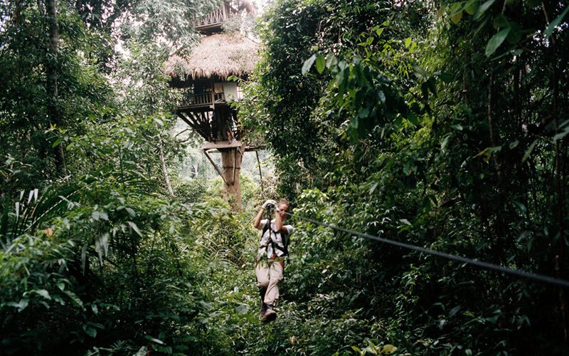 5. Faire de la tyrolienne à Bokeo, « The Gibbon Experience »